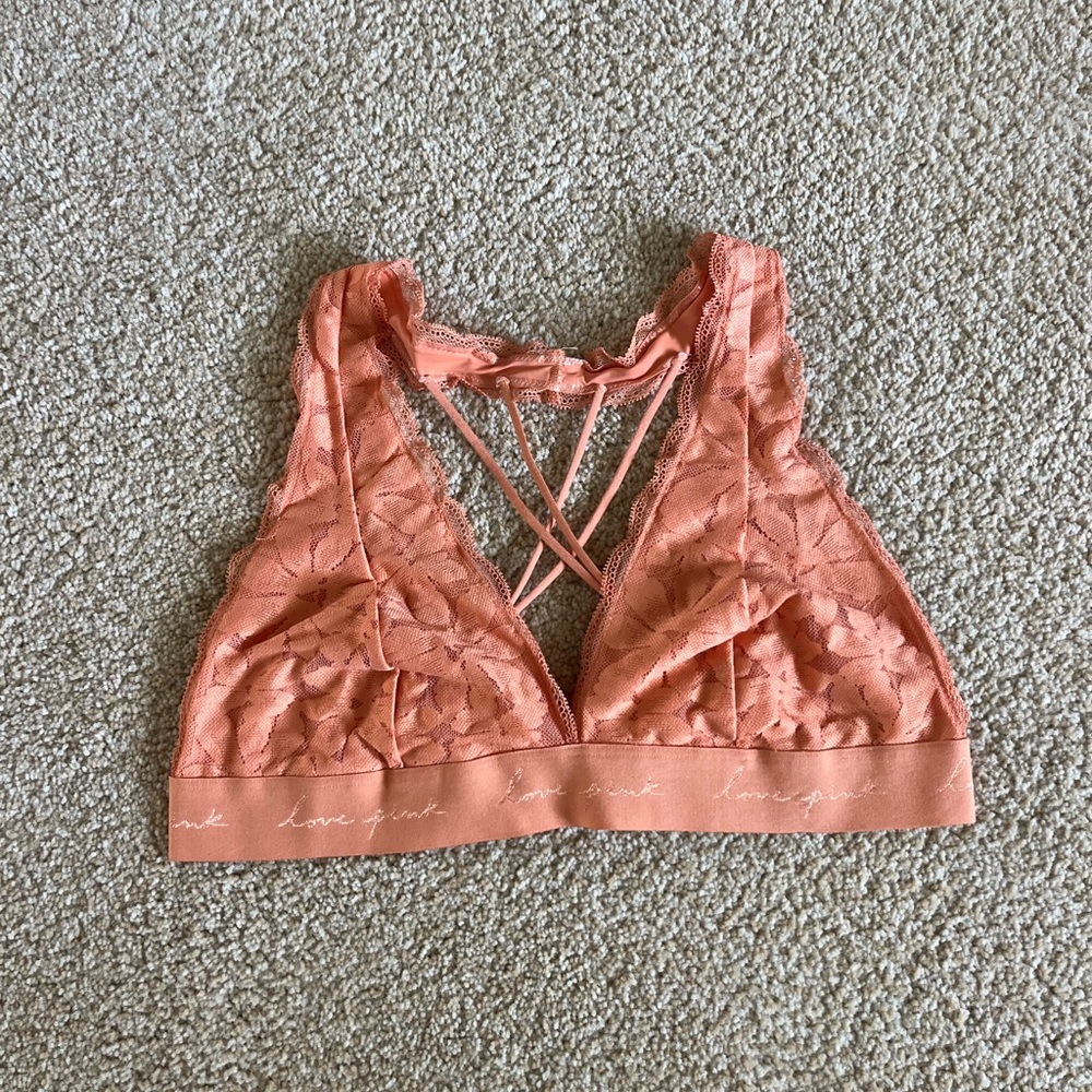 Victoria’s Secret Pink Lacy Strappy Back Halterneck bralette